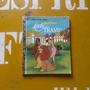 2 FOR $20 DEAL / Lady and the‎ Tramp Little Golden Book Vintage Disney 1990s